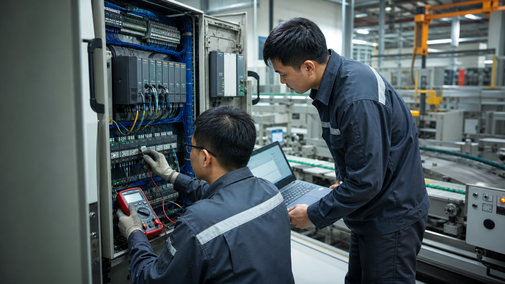 Kỹ sư kiểm tra RS485 chập chờn trong tủ điện nhà máy