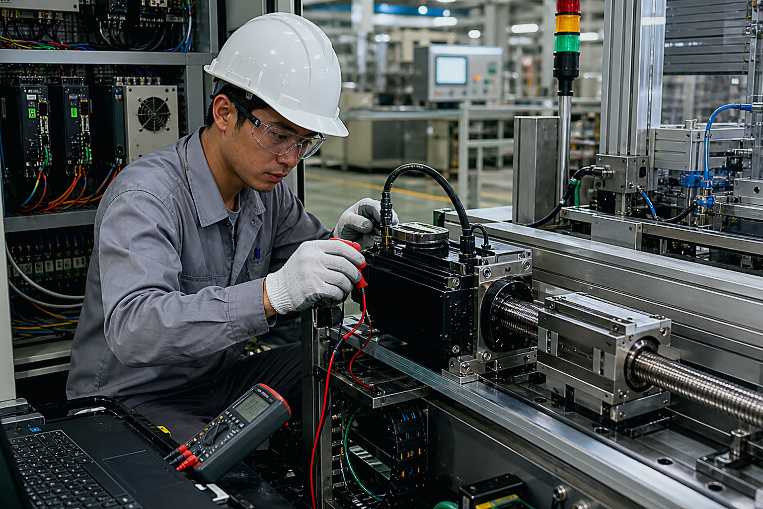 Hình ảnh hiện trường về servo mất vị trí sau mất điện trong nhà máy