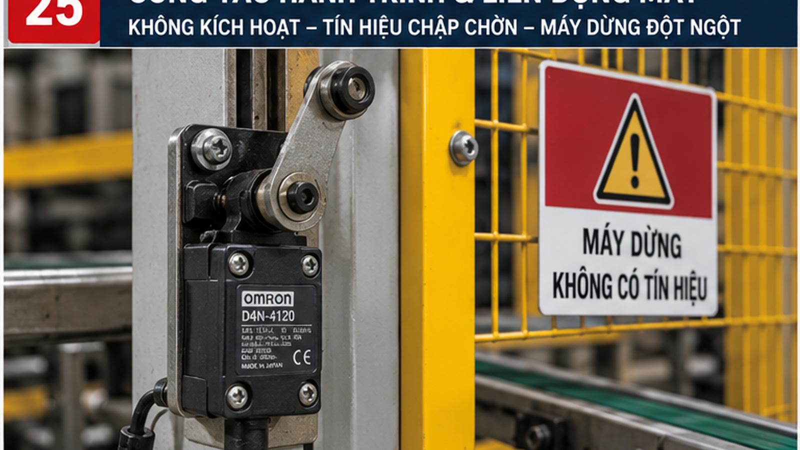 Kỹ sư kiểm tra công tắc hành trình tại xưởng SME Việt Nam