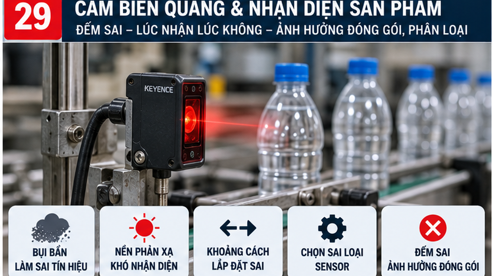 Kỹ thuật viên kiểm tra cảm biến quang tại xưởng SME Việt Nam - cảm biến quang